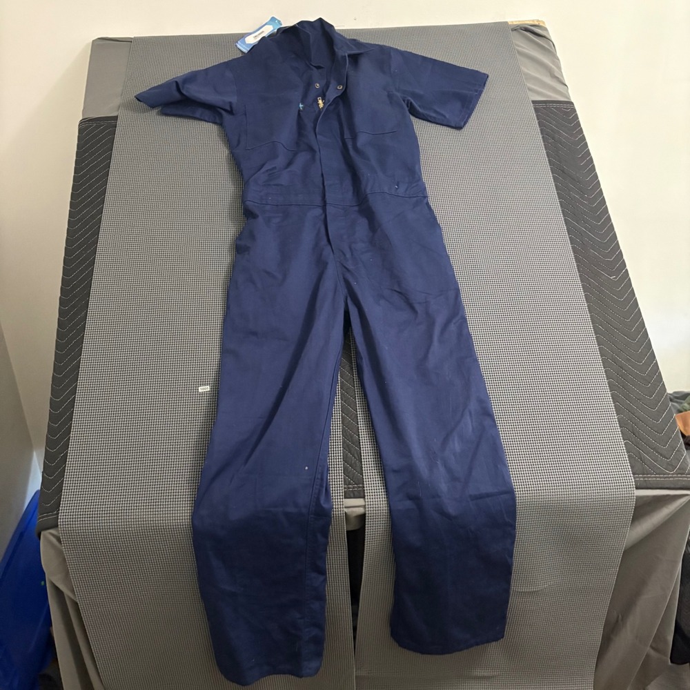 Kolossus Workwear KC04‎ Navy Blue Short Sleeve Coveralls Mens Medium Regular NWT
